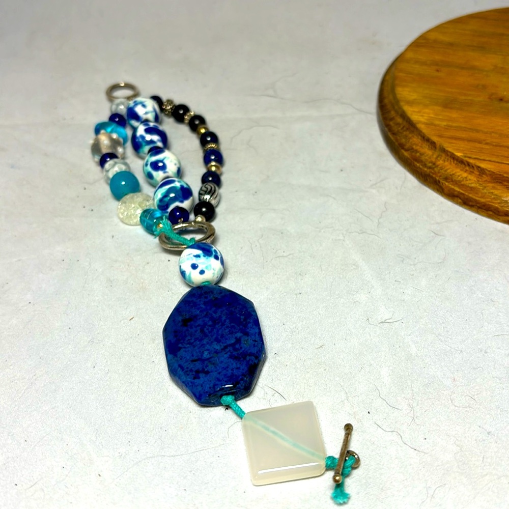 Summer seas here we come! This is a slightly larger Artisan made bracelet.
